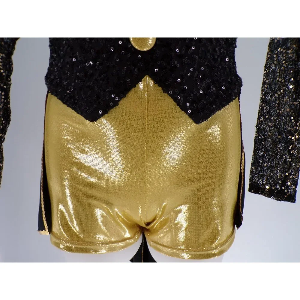 Pre-Owned Dance Costume Curtain Call J5264 XL Child Gold Jazz